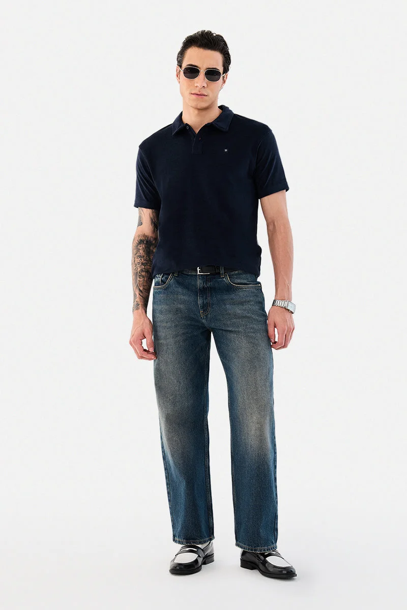 SNITCH Cotton Blend Polo Regular Fit T-Shirt